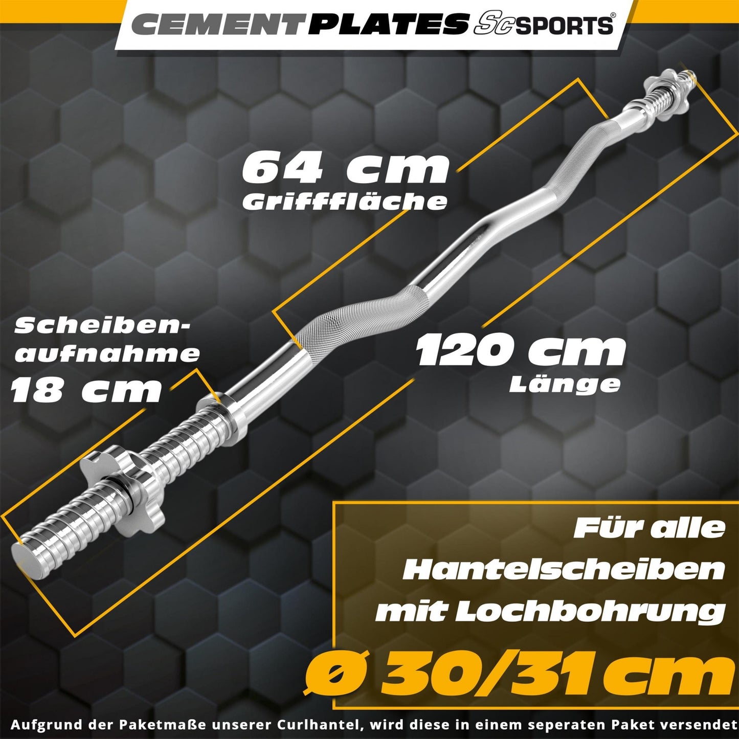 Ensemble d'haltères ScSPORTS 80 kg Plastique - 30 mm