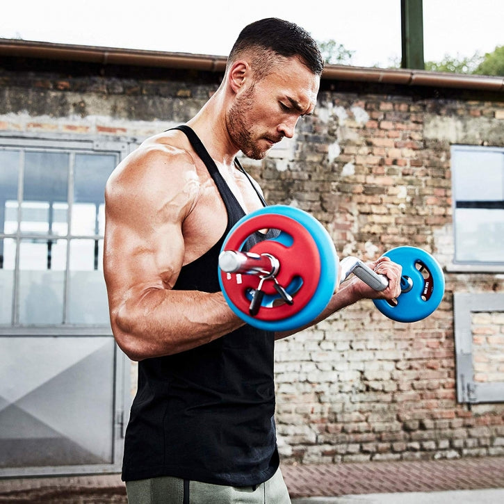 Voordeelset Halterstangen en Dumbellstangen - Veersluiting 30 mm