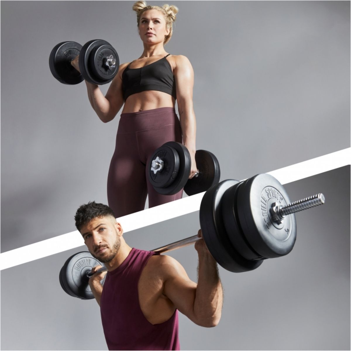 70 kg Halterset Kunststof