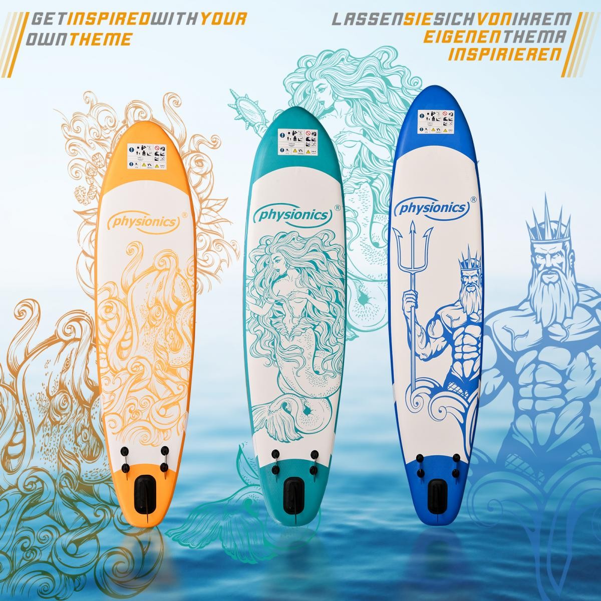 Physionics Sup Board 320 cm Complete Set Oranje