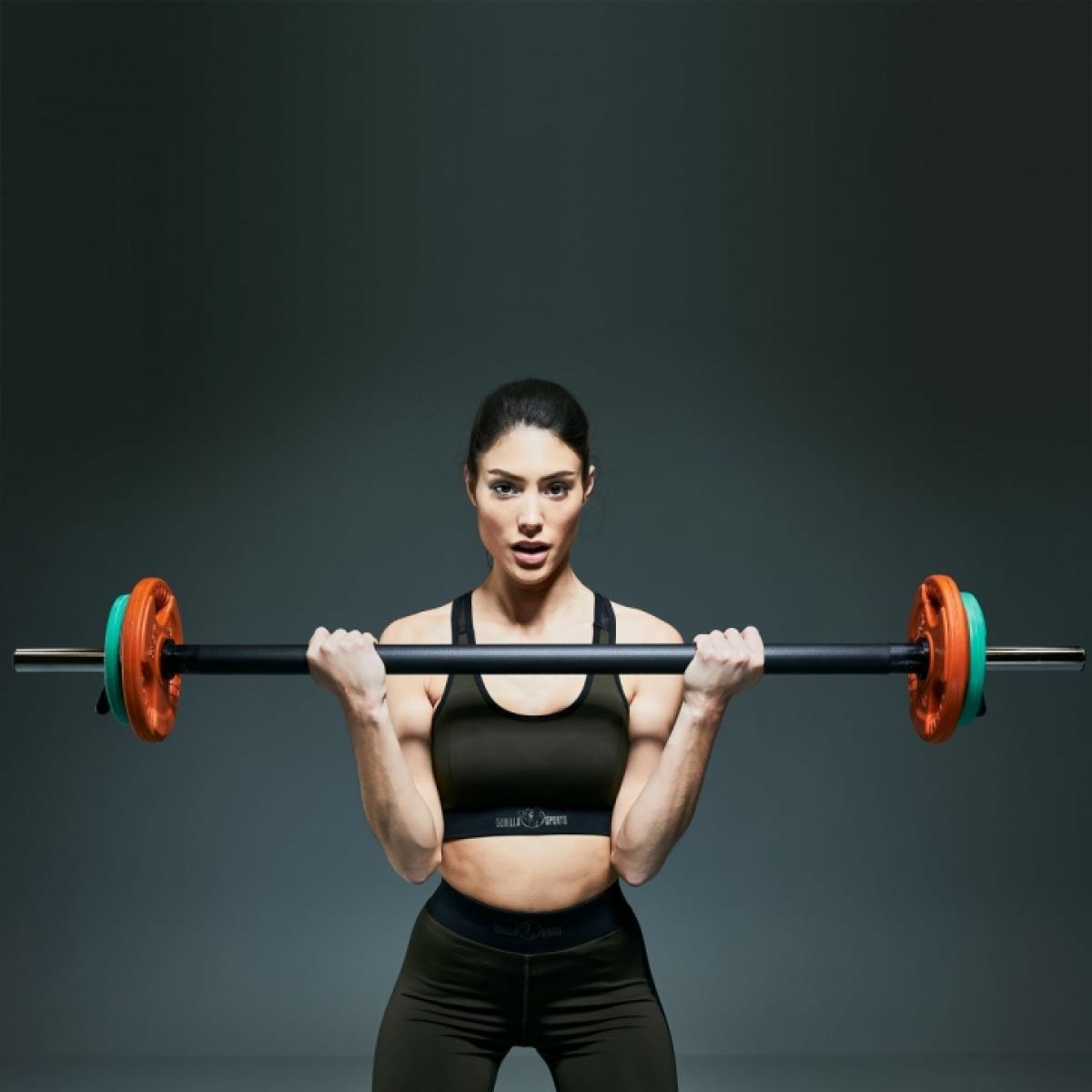 Aerobic Halterset 19,3 kg Gripper Gietijzer Rubber Coating - Veersluiting