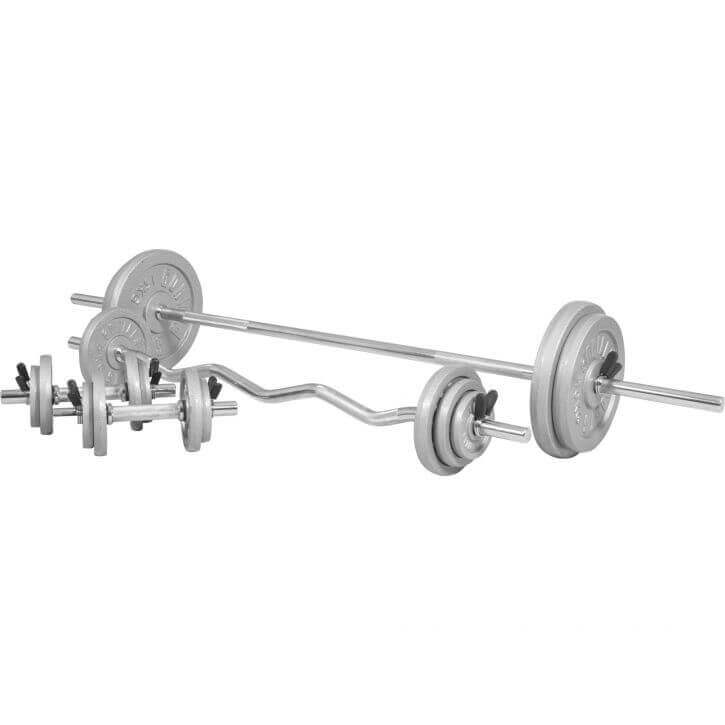 108 kg Cast Iron Dumbbell Set - 30 mm Spring Lock