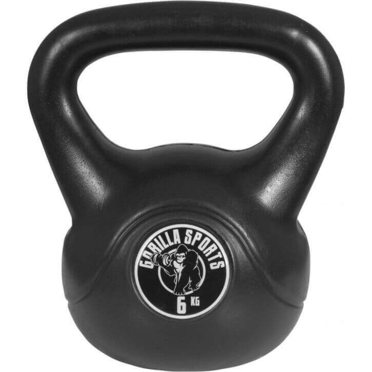 Voordeelset Kettlebells 6 en 8 kg zwart kunststof