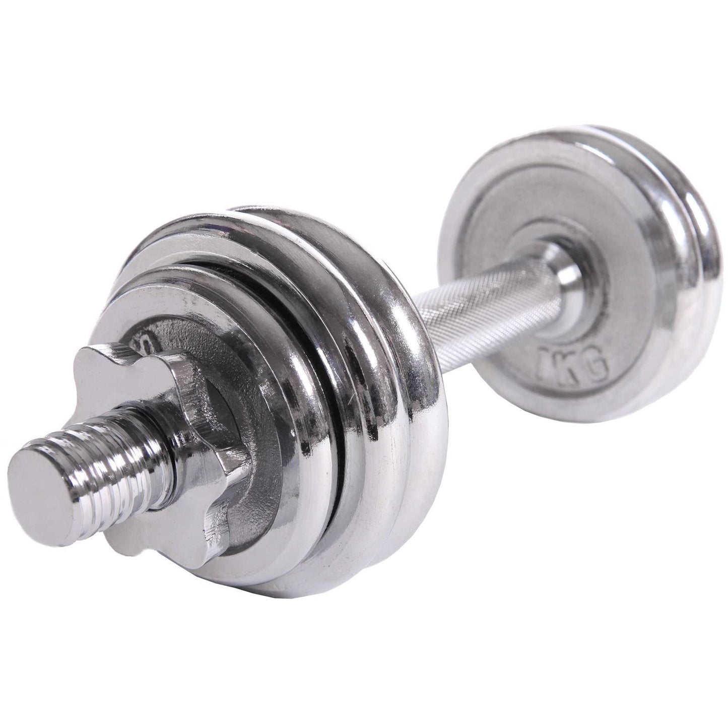 ScSPORTS Dumbellset 15 kg in koffer Chroom