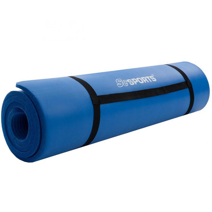 ScSports - Fitnessmat - 190 cm x 80 cm x 1,5 cm - Blauw