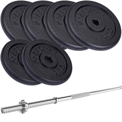 ScSPORTS Halterset 59 kg Gietijzer - 30 mm