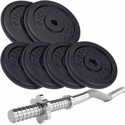 ScSPORTS EZ-Curlset 47 kg Gietijzer - 30 mm