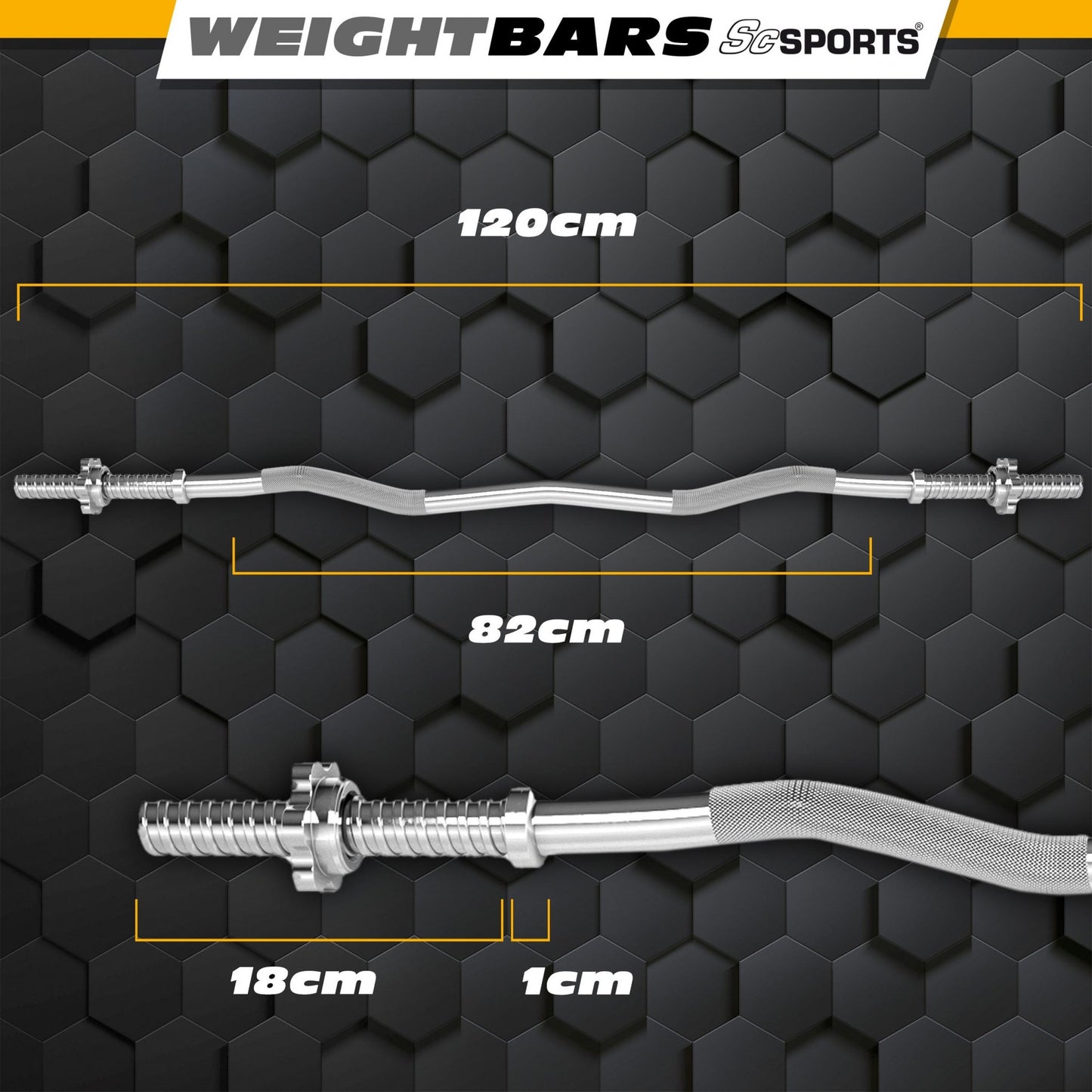 ScSPORTS EZ-Curlset 47 kg Gietijzer - 30 mm