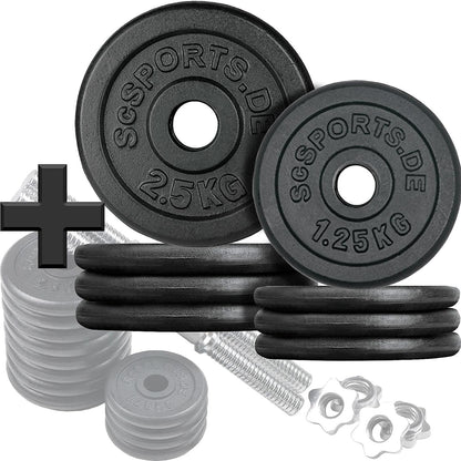 ScSPORTS Dumbellset 30 kg Gietijzer