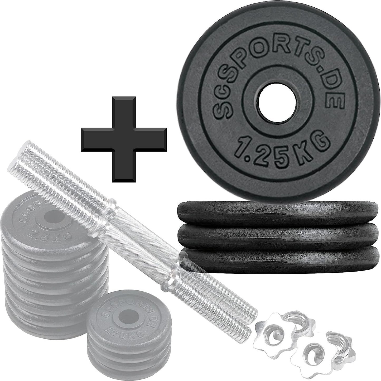 ScSPORTS Dumbellset 30 kg Gietijzer