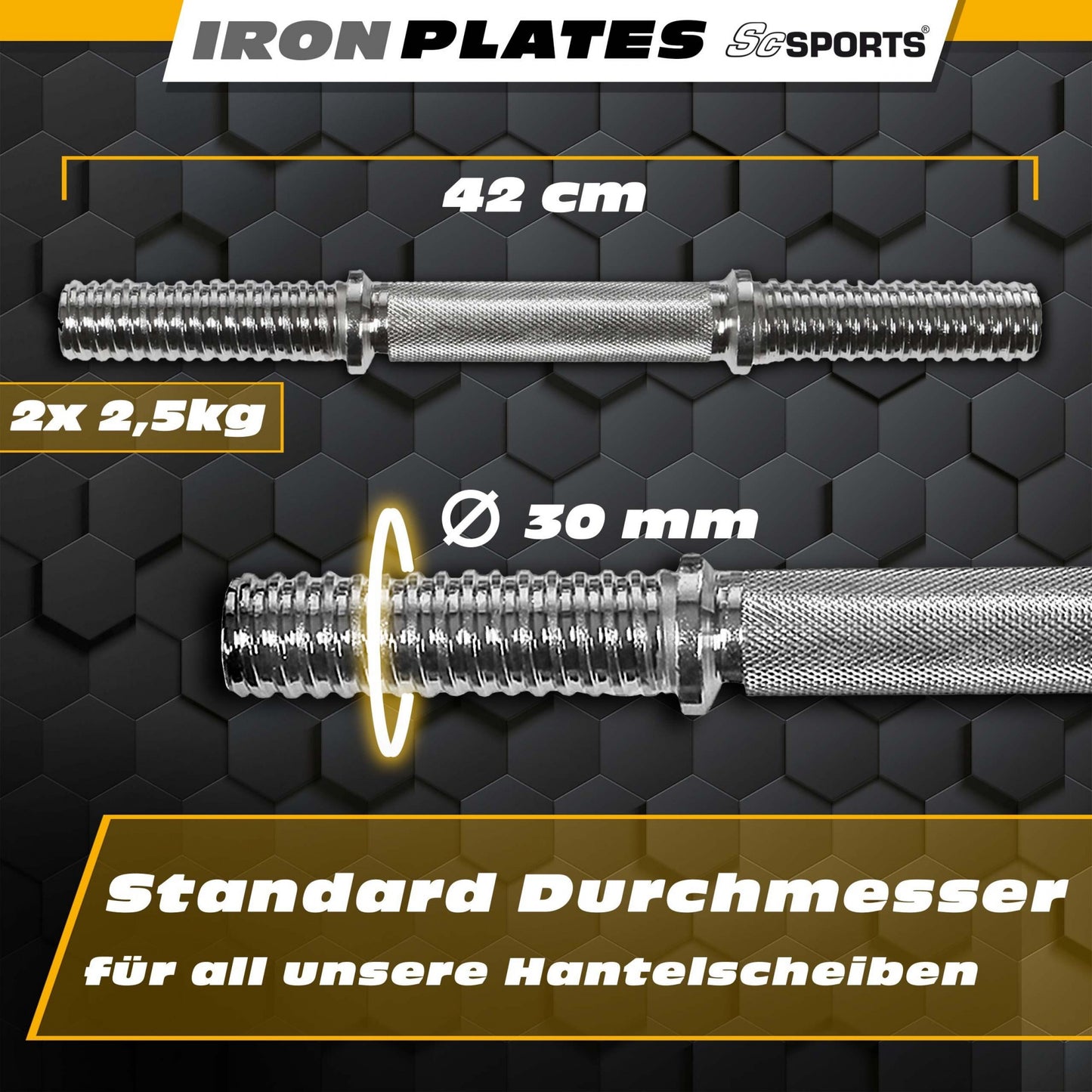 ScSPORTS Dumbellset 30 kg Gietijzer