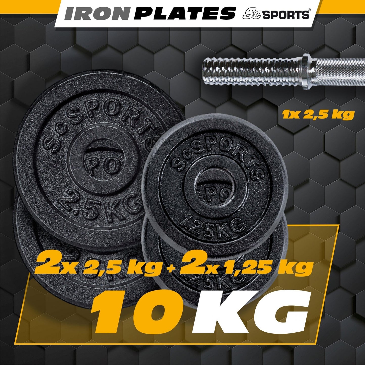 Haltère ScSPORTS 10 kg en fonte