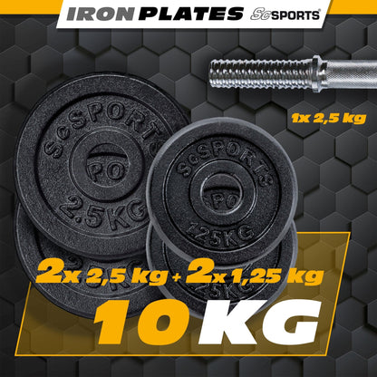 Haltère ScSPORTS 10 kg en fonte