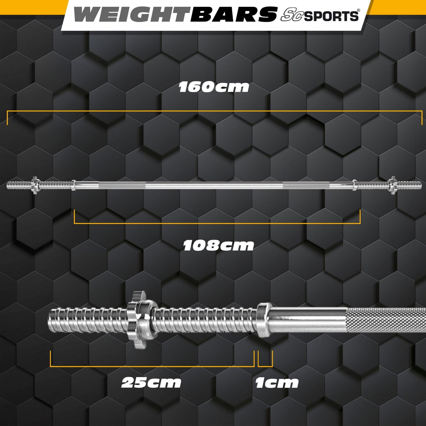 ScSPORTS Halterset 104 kg Gietijzer - 30 mm