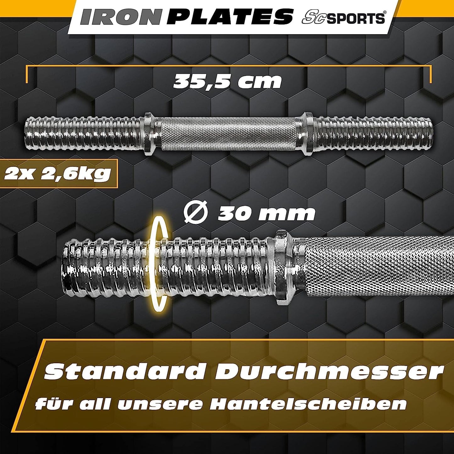 ScSPORTS EZ-Curlset 15 kg Fonte - 30 mm