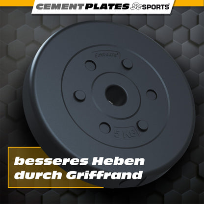 ScSPORTS Halterschijven set 30 kg - 2 x 10 - 2 x 5 kg - Kunststof - 30 mm