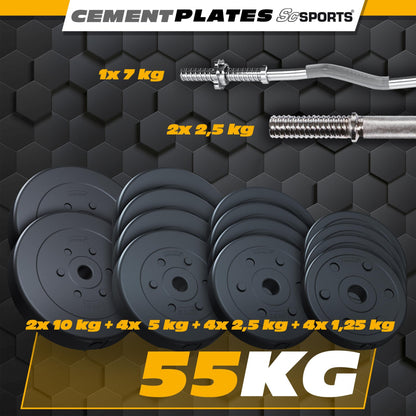 ScSPORTS EZ-Curlset 66 kg Plastique - 30 mm