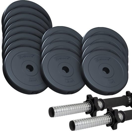 ScSPORTS Dumbellset 30 kg Kunststof - 30 mm