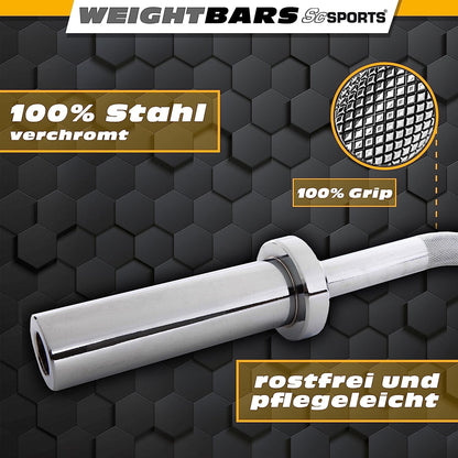 ScSPORTS Olympische dumbellstang - 120 cm Veersluiting - 50 mm