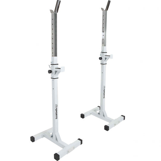 Rack à squat ScSPORTS avec supports pour haltères blanc