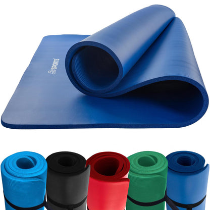 Tapis de yoga ScSPORTS 190 cm x 80 cm x 1,5 cm - Bleu foncé