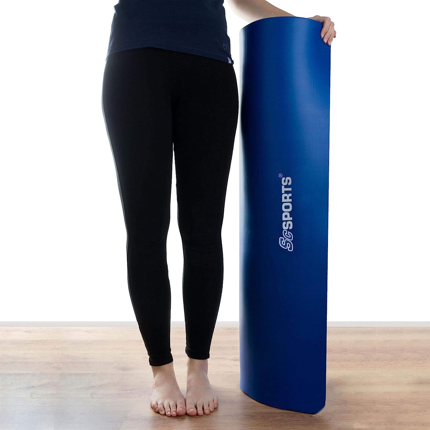 Tapis de yoga ScSPORTS 190 cm x 80 cm x 1,5 cm - Bleu foncé