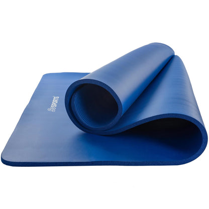 Tapis de yoga ScSPORTS 190 cm x 80 cm x 1,5 cm - Bleu foncé