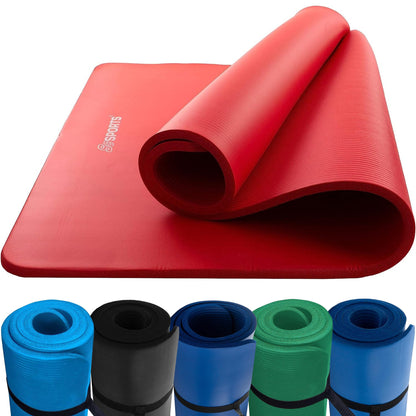 Tapis de yoga ScSPORTS 190 cm x 80 cm x 1,5 cm - Rouge