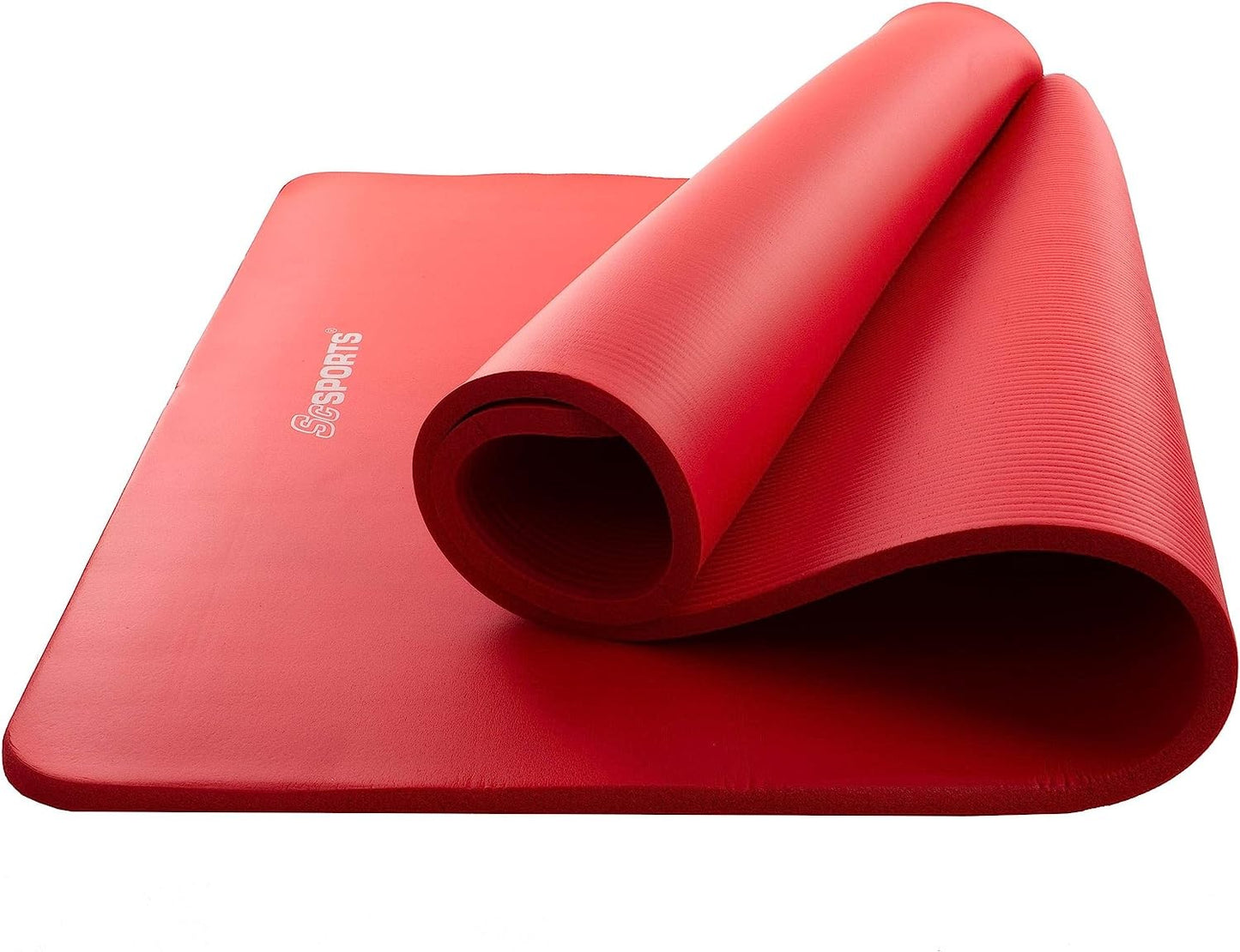 Tapis de yoga ScSPORTS 190 cm x 80 cm x 1,5 cm - Rouge