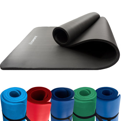 Tapis de yoga ScSPORTS 190 cm x 80 cm x 1,5 cm - Noir