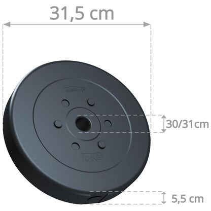 Ensemble d'haltères ScSPORTS 30 kg Plastique - 30 mm