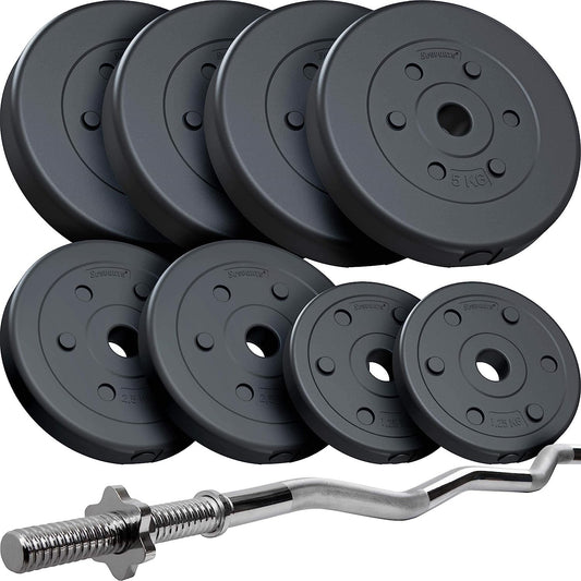 ScSPORTS EZ-curl set 35 kg Kunststof