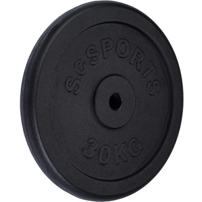 ScSPORTS Disque de poids 30 kg Fonte - 30 mm