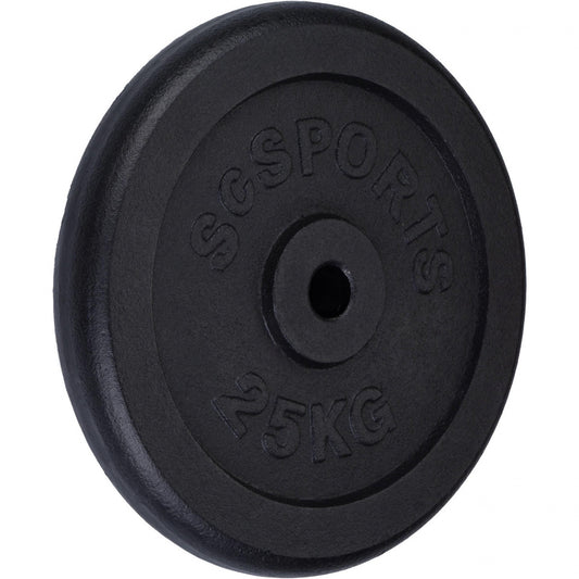 ScSPORTS Disque de poids 25 kg Fonte - 30 mm