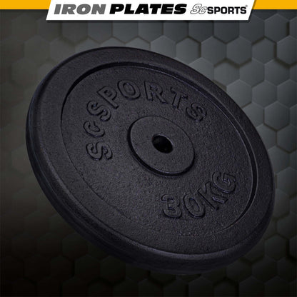 ScSPORTS Disque de poids 30 kg Fonte - 30 mm