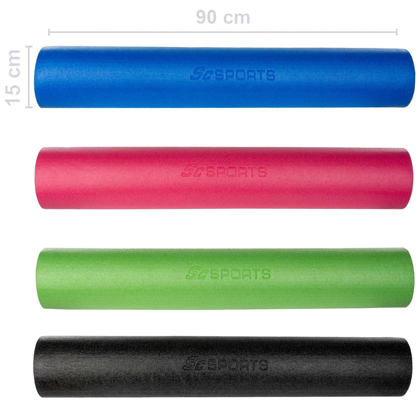 ScSPORTS Foam roller 90 cm Ø 15 cm - Blauw