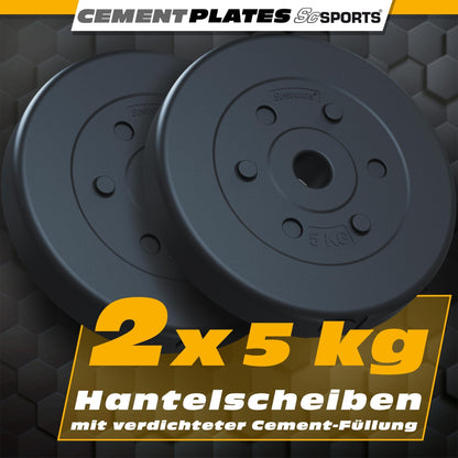 Set d'haltères ScSPORTS 20 kg plastique - 30 mm