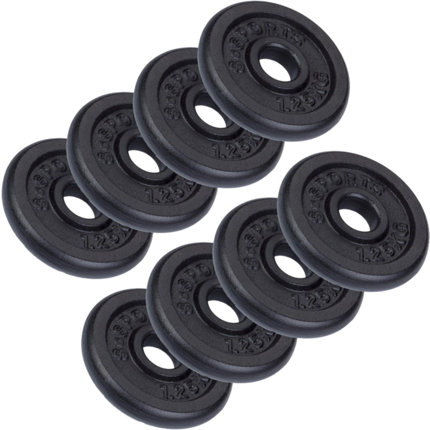 ScSPORTS Halterschijven set 10 kg – 8 x 1,25 kg Gietijzer – 30 mm