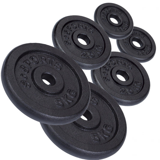 ScSPORTS Halterschijven set 17,5 kg Gietijzer – 30 mm