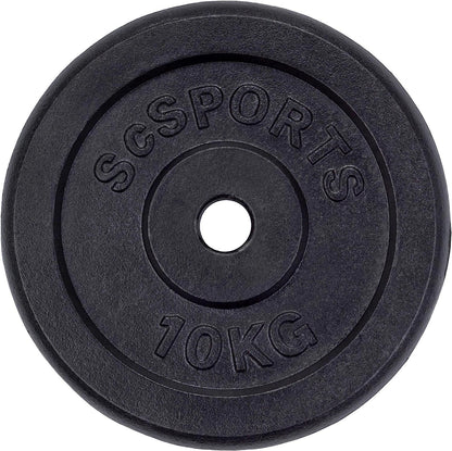 Ensemble de disques de poids ScSPORTS 35 kg en fonte – 30 mm