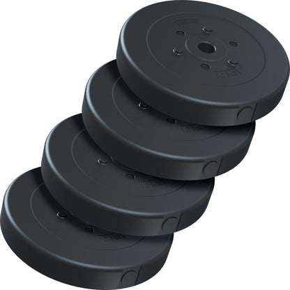 Jeu de disques de poids ScSPORTS 40 kg - 4 x 10 kg - Plastique - 30 mm