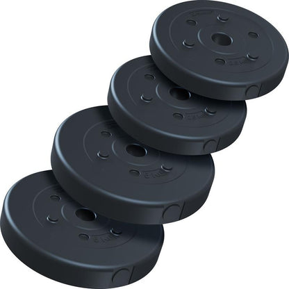 ScSPORTS Halterschijven set 15 kg - 2 x 5 2 x 2,5 kg - Kunststof - 30 mm