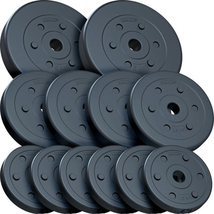 Jeu de disques de poids ScSPORTS 27,5 kg Plastique - 30 mm