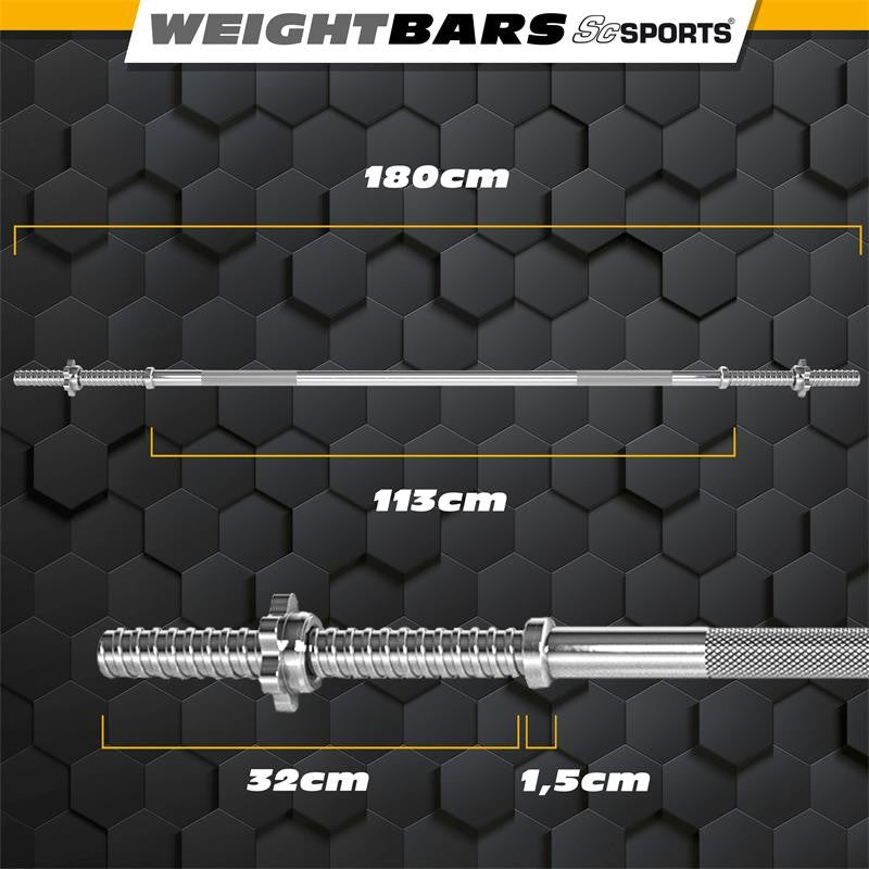 Ensemble d'haltères ScSPORTS 55 kg en fonte - 30 mm