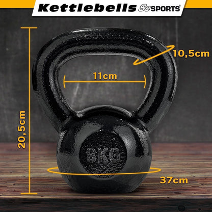 ScSPORTS Kettlebell 8 kg Fonte Grise