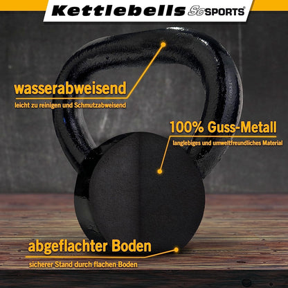 ScSPORTS Kettlebell 8 kg Fonte Grise