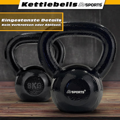 ScSPORTS Kettlebell 8 kg Fonte Grise