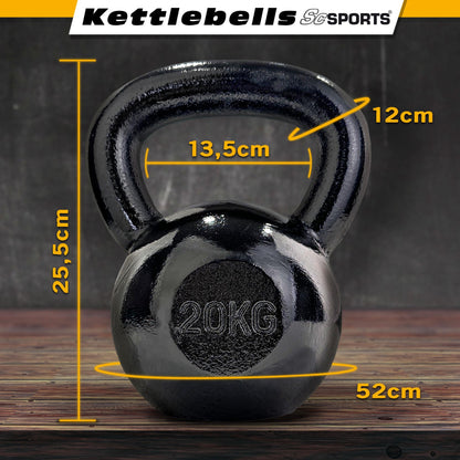 ScSPORTS Kettlebell 20 kg Fonte Grise