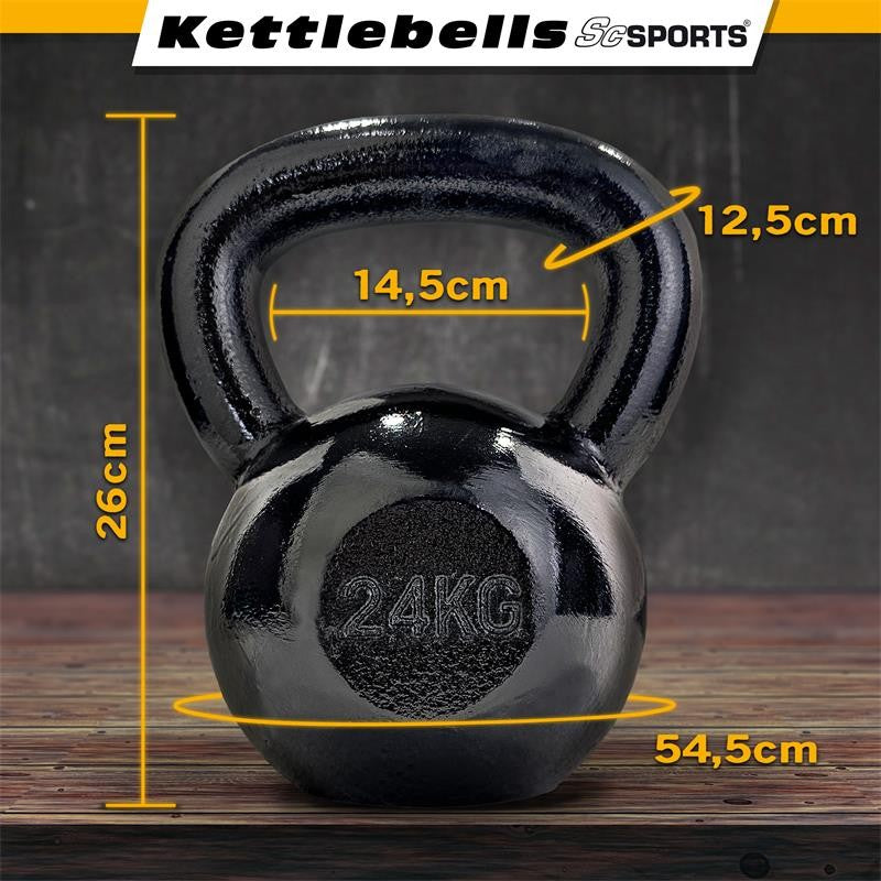 ScSPORTS Kettlebell 24 kg Fonte Grise