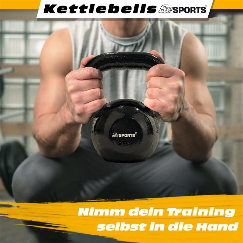 ScSPORTS Kettlebell 24 kg Fonte Grise